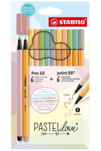 Flomaster Stabilo Pen 68&88 Pastel12K