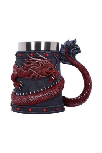 Nemesis Now Dragon Coil Tankard Red 16cm - slika proizvoda