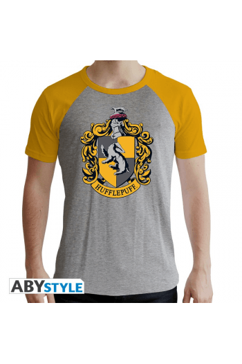 Harry Potter - Tshirt "Hufflepuff" Man Ss Grey & Yellow - Premium_M - slika proizvoda