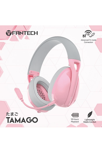 Bluetooth stereo slušalice Fantech BT5.2, 3.5mm + Tip C Tamago WHG01 Sakura ed. Pink - slika proizvoda