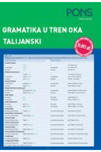 PONS gramatika u tren oka talijanski - naslovnica