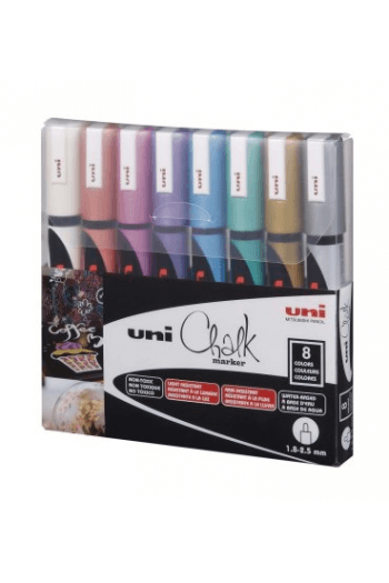 Marker Uni pwe-5m kreda metallic 8  1 pak - slika proizvoda