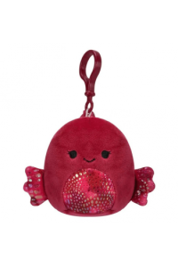 Squishmallows Clip-On 9Cm - Barella - Riba Sijamski Borac Boje Maline