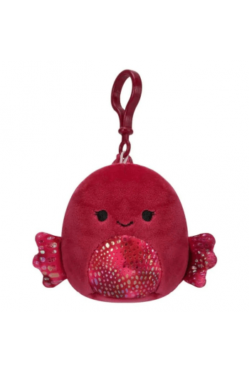 Squishmallows Clip-On 9Cm - Barella - Riba Sijamski Borac Boje Maline - slika proizvoda