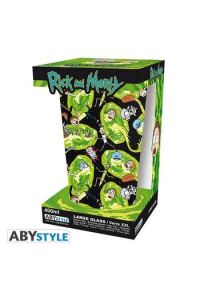 RICK & MORTY - Large Glass - 400ml - Portals - Matte x2