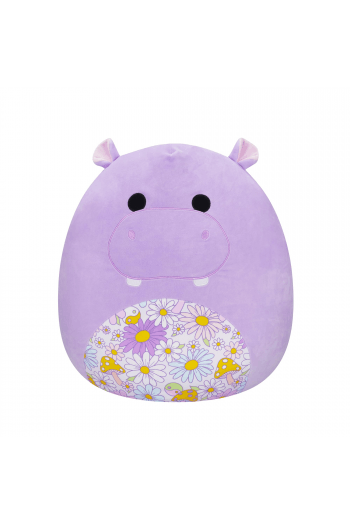SQU: SQUishmallows 20cm W19 - Hanna - Ljubičasti Nilski Konj S Cvjetnim Trbuhom - slika proizvoda