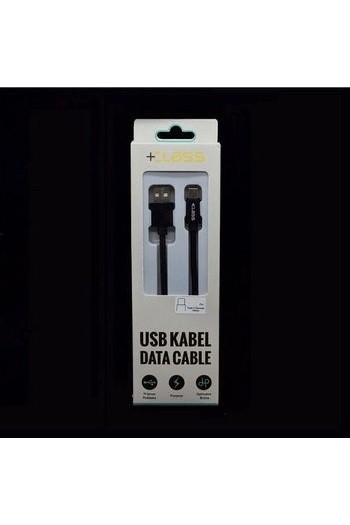 USB kabel +class TIP C, USB na TIP C 1 m pleteni crni - slika proizvoda