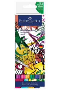 Marker obostrani akvarel 6 boja Graffiti Goldfaber Faber Castell 164525 - slika proizvoda