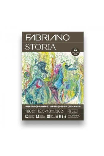 Blok Fabriano Storia 12,5x18 180g 30L ljepljeni top side 19100731 - slika proizvoda