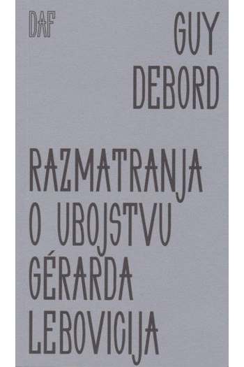 Razmatranja o ubojstvu Gerarda Lebovicija - naslovnica