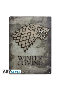 GAME OF THRONES - Metal plate "Stark" (28x38) With hook