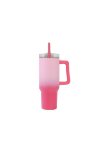 Čaša iTotal sa slamkom 1200ml pink Macaron ID0252