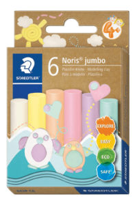 Plastelin 6 boja Noris jumbo Staedtler 842P C6 pastel blister - slika proizvoda
