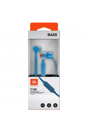 Slušalice JBL Hands-Free T110 3.5 mm plave, blister - slika proizvoda
