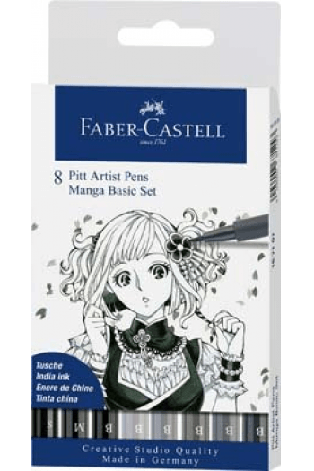 Flomaster Pitt artist Manga Basic set pk8 Faber Castell 167107 blister - slika proizvoda