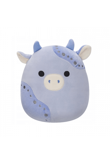 SQU: SQUishmallows 30cm - Marzio - Svijetlo Plava Baršunasta Krava S Plavim Mrljama - slika proizvoda