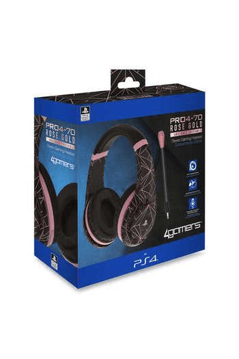 4Gamers Ps4 Stereo Gaming Headset Pro4-70 Rose Gold Edition - Abstract Black - slika proizvoda