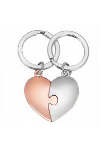 Privjesak puzzle heart rosegold