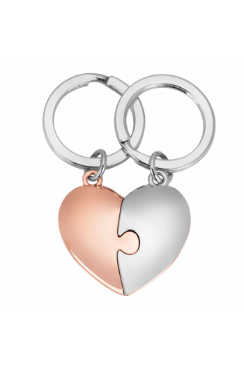 Privjesak puzzle heart rosegold - slika proizvoda