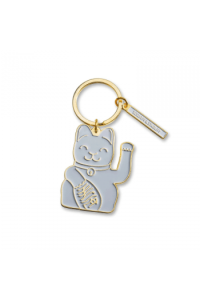 Lucky Cat Key Ring - grey 8,5x4x0,2cm