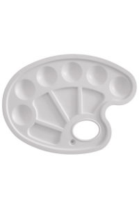 Paleta slikarska ovalna 10 posudica Educa bijela