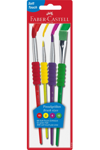 Set kistova od sintetičkih vlakana pk4 Faber Castell 481600 sortirano blister - slika proizvoda