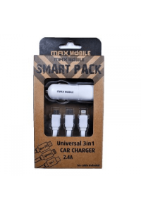 Smart pack auto adapter USB SC-198 2.4A+A+ 3u1 kabel