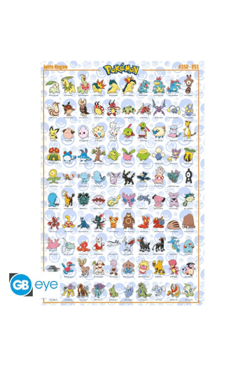 Pokemon - Poster Johto English (91.5X61) - slika proizvoda