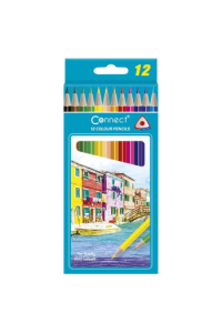 Boje drvene 12boja trokutaste Connect blister