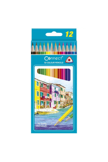 Boje drvene 12boja trokutaste Connect blister - slika proizvoda