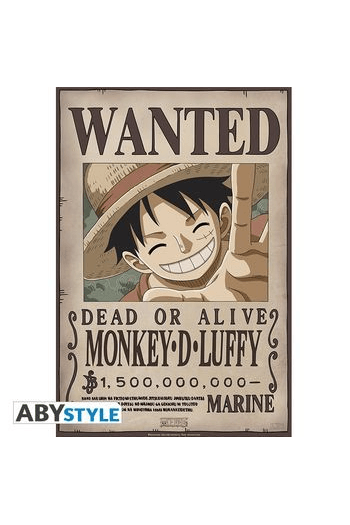 One Piece Poster Wanted Luffy New 2 (52x35cm) - slika proizvoda