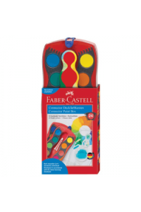 Boja vodena fi 24mm 24boje+bijela tempera Connector Faber Castell 125031 ~ 1/15 - slika proizvoda