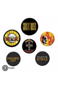 Guns n Roses- Badge Pack - Lyrics and Logos - slika proizvoda