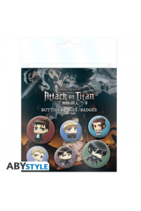 Attack On Titan - Badge Pack - Chibi Characters