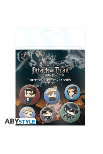 Attack On Titan - Badge Pack - Chibi Characters - slika proizvoda