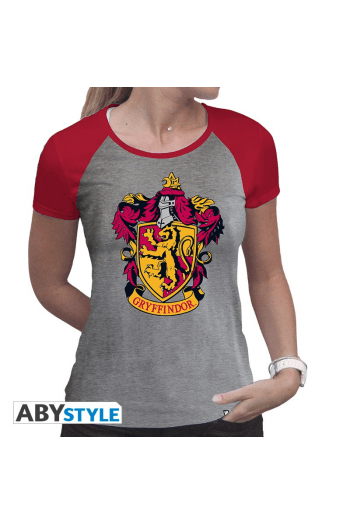 Harry Potter - Tshirt "Gryffindor" Woman Ss Grey & Red - Premium L - slika proizvoda