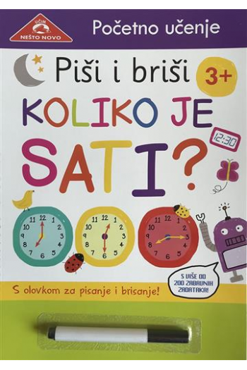 Piši i briši - Koliko je sati (Slikovnica) - naslovnica