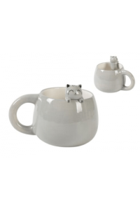 Šalica keramička iTotal Cat Charm siva XL2564