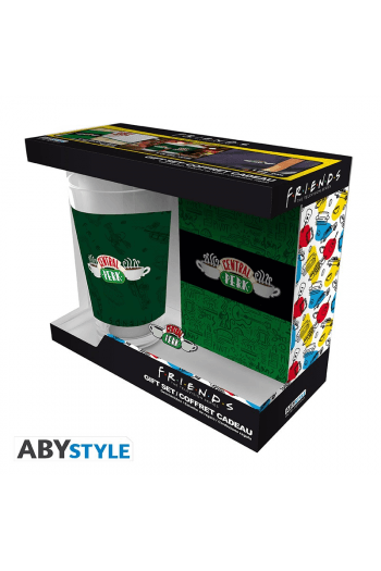 Friends - Pack XXL Glass + Pin + Pocket Notebook Central Perk - slika proizvoda