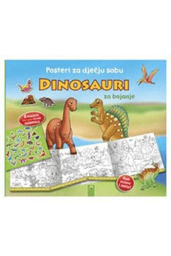 Dinosauri bojanka – posteri za dječju sobu - naslovnica