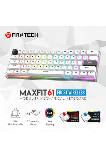 Tipkovnica gaming bežična mehanička Fantech Max Fit 61  MK857 bijela - slika proizvoda