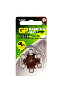 GP ZINC AIR BATERIJA ZA SLUŠNI PARAT  ZA312F-D6 6/1 - slika proizvoda