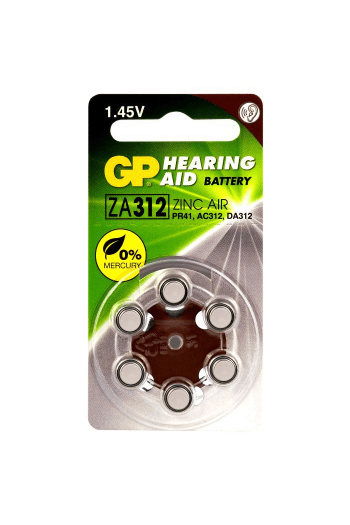 GP ZINC AIR BATERIJA ZA SLUŠNI PARAT  ZA312F-D6 6/1 - slika proizvoda