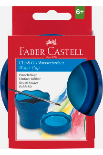 Čaša za tempere Clic&Go Faber Castell 181510 plava blister ~ 1/6/144 - slika proizvoda