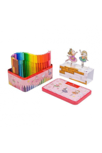 Flomaster školski 33boje u metalnoj kutiji Connector Baleria Faber Castell 155534