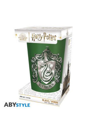 Harry Potter - Premium Large Glass - 400ml - Slytherin - - slika proizvoda