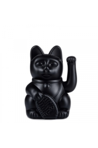 Lucky Cat , Black , waving cat , 10,5x8,5x15cm , plastic , no batt. incl. (28)