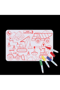 Mini dječja silikonska podloga za bojanje - Vozila