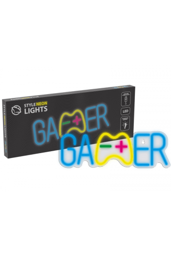 Manta Led Svjetleća Oznaka Gamer, 35X11.8Cm, Plexi, Multicolor Snl62Mt - slika proizvoda