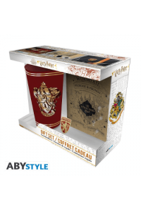 Harry Potter - Pack XXL Glass + Pin + Pocket Notebook Gryffindor - slika proizvoda